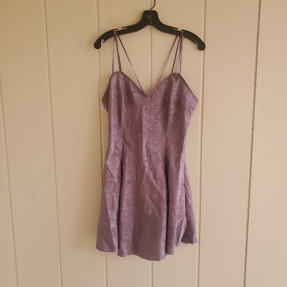 Victoria's Secret Gold Label Babydoll Slip Nightie Medium Purple VTG Y2K